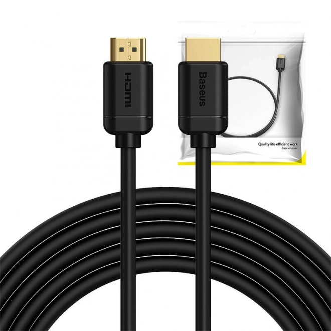 Baseus 2x kabel HDMI 2.0 4K 60Hz, 3D, HDR, 18Gbps, 5m - černý