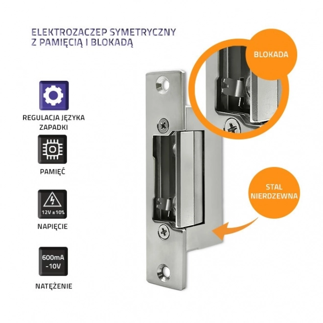 Symetrická elektrická závora s pamětí a blokováním | 600mA | 12V