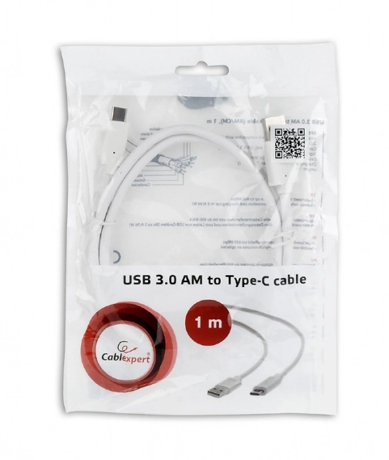 Kabel USB 3.0 C AM/CM 1m/bílý