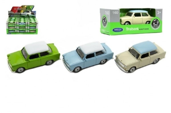 Auto Welly Trabant 1:60 kov 7cm volný chod v krabičce