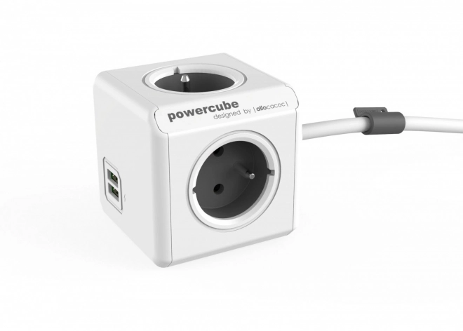 PowerCube Prodloužená napájecí lišta USB 1,5 m 2402GY/FREUPC šedá