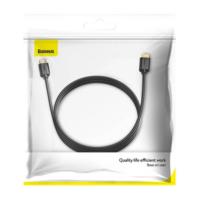 Baseus 2x kabel HDMI 2.0 4K 60Hz, 3D, HDR, 18 Gb/s, 3 m (černý)