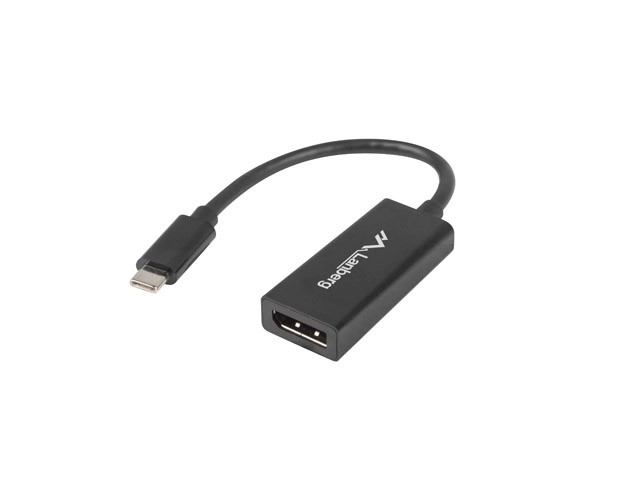 Adaptér USB CM - Displayport F 15cm černý