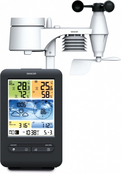 Postprofesionální meteorologická stanice s Wifi senzorem SWS 9898 WiFI 5v1