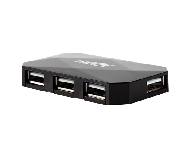 LOCUST USB 4portový rozbočovač USB 2.0 černý