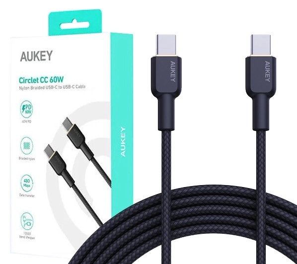 CB-NCC2 nylonový kabel USB C - USB C | 1,8 m | 3A | 60W PD | 20V