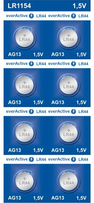 Baterie everActive Alkaline G13 LR44 LR1154 blister 10ks.