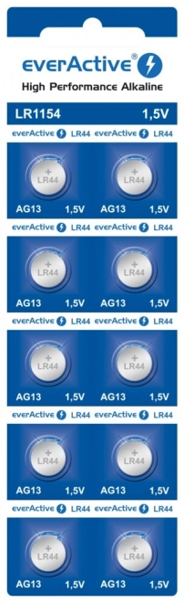 Baterie everActive Alkaline G13 LR44 LR1154 blister 10ks.