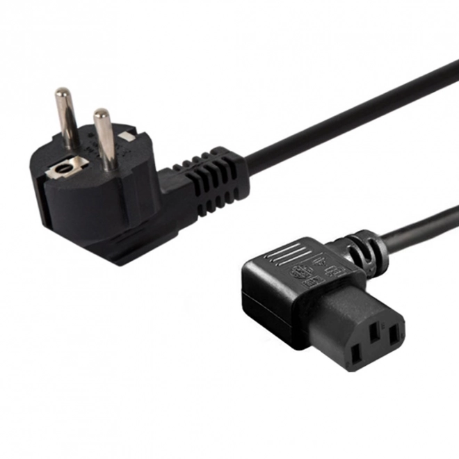 Napájecí kabel Schuko (M) úhlový - IEC C13, úhlový 1,2 m CL-115