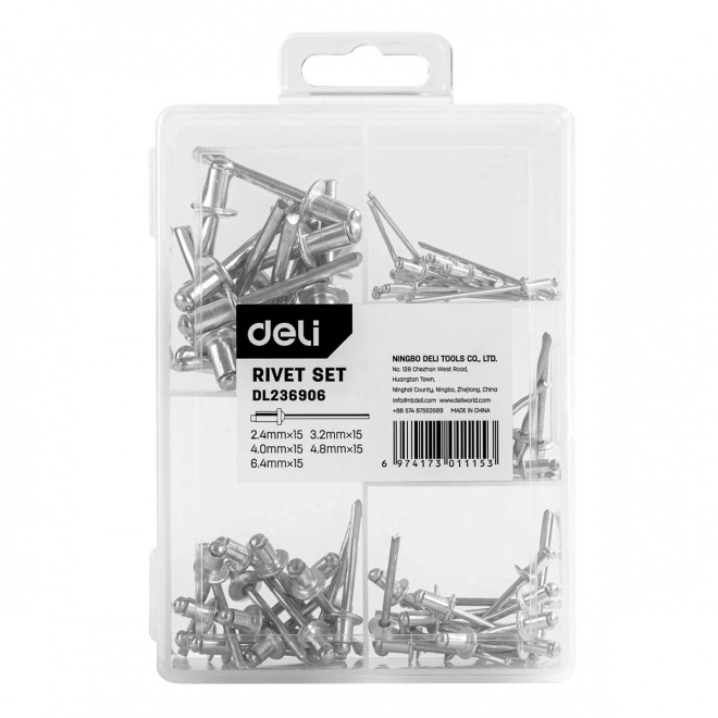 Sada nýtů Deli Tools EDL236906 (75 ks)