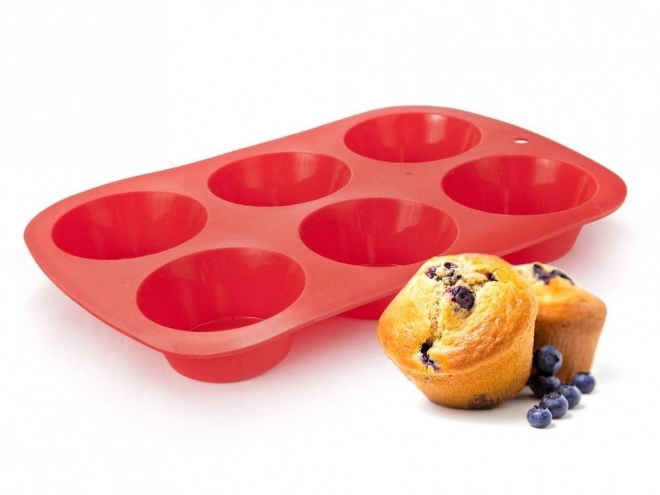 Silikonová forma na muffiny 6d 27,5*18 cm, RED Culinaria