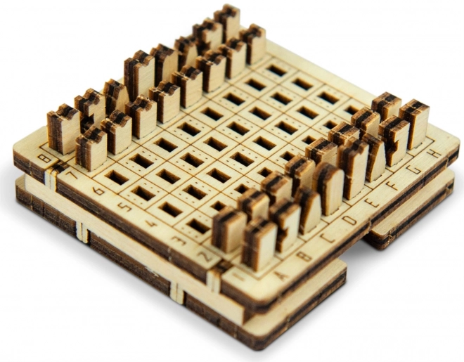 Wooden City 3D puzzle hra mini Šachy