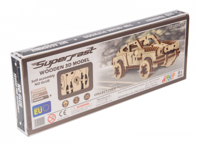 Wooden City 3D puzzle Superfast Rally Car č.4