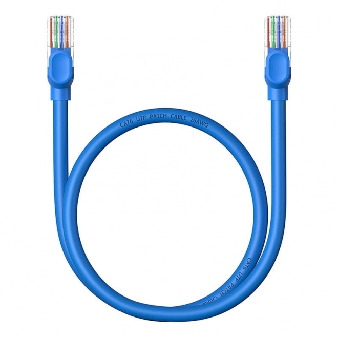 Kulatý kabel Baseus Ethernet RJ45, Cat.6, 0,5 m (modrý)