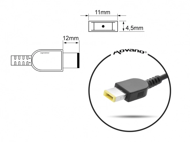 nabíječka/nabíječka 20v 3.25a (obdélníková 11.0x4.5 pin - Yoga) - lenovo 65W