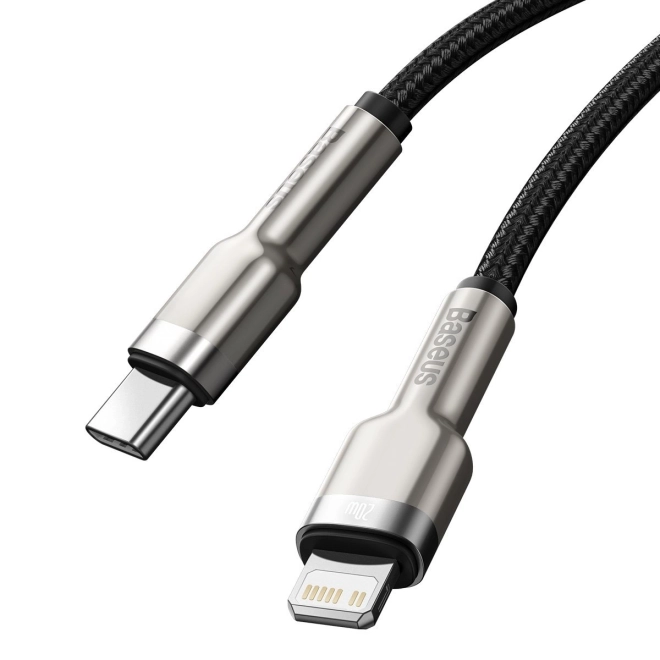 USB-C kabel pro Lightning Baseus Cafule, PD, 20W, 2m (černý)