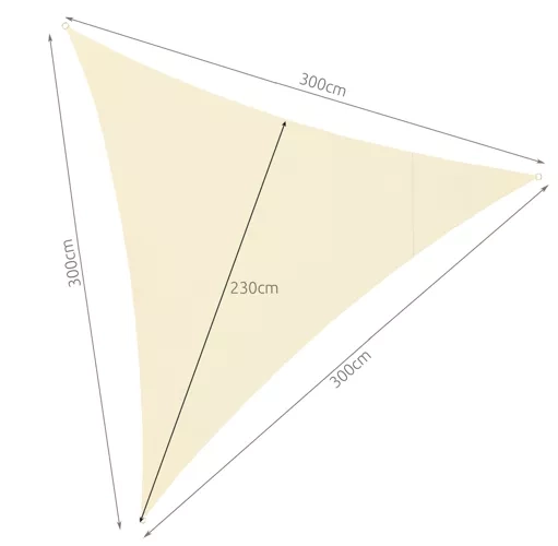 Gardlov 3x3x3 béžová solární plachta 23146