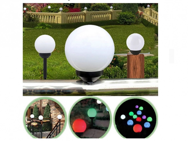 4x solární zahradní lampa Rgb Ball Driven 10 cm