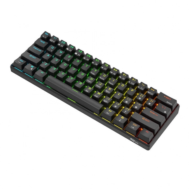 Mechanická klávesnice Royal Kludge RK61 RGB, hnědé spínače (černá)