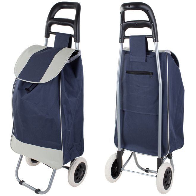 Nákupní vozík nákupní taška na kolečkách modrá