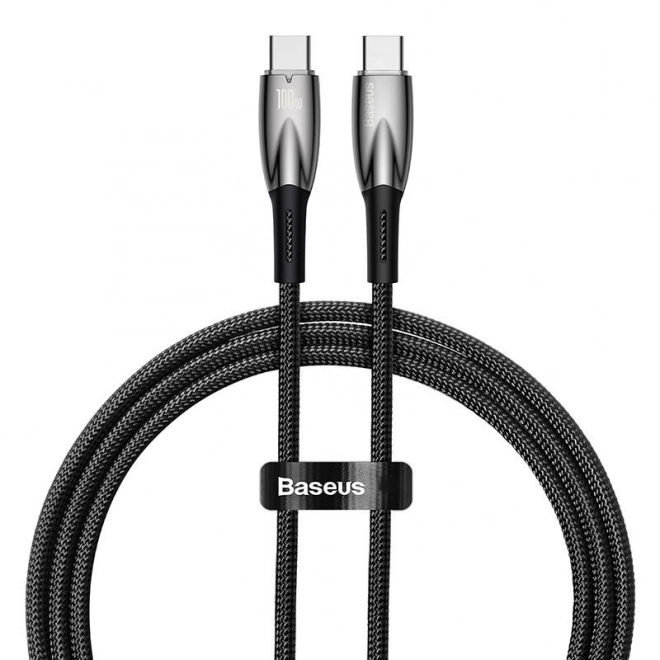 Kabel USB-C pro řadu Baseus Glimmer, 100 W, 1 m (černý)