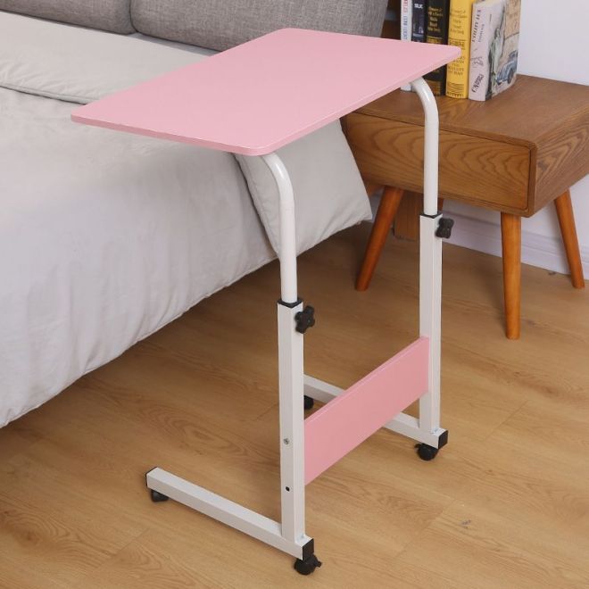 Mobilní stolek na notebook / Mobilní konferenční stolek - růžový