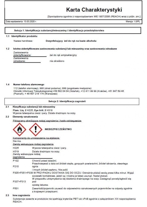 Antibakteriální gel na dezinfekci rukou 70% 100ml