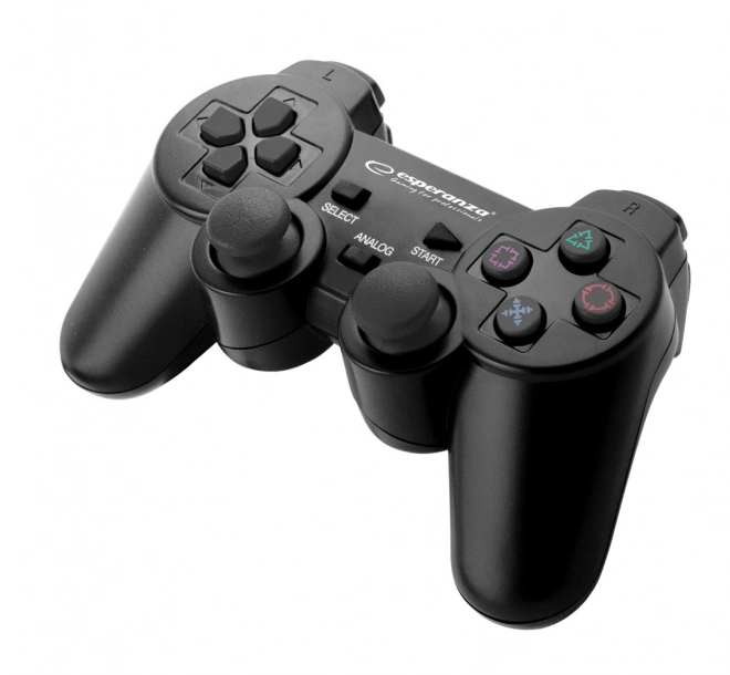 Gamepad černý s vibracemi pro PS3 a PC