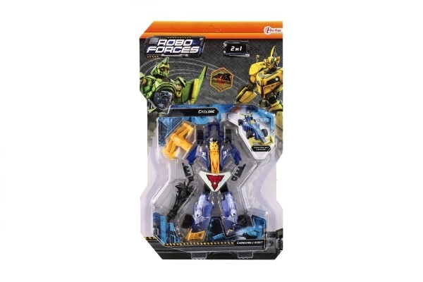 Transformer auto/robot závodní formule plast 19 cm na kartě