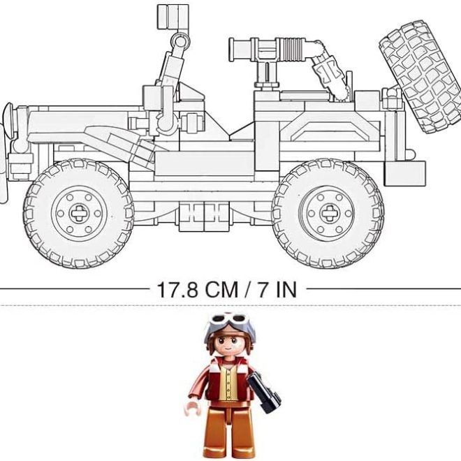 Sluban Model Bricks M38-B0816 Off Road Červený 4x4