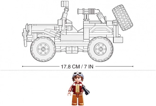 Sluban Model Bricks M38-B0816 Off Road Červený 4x4