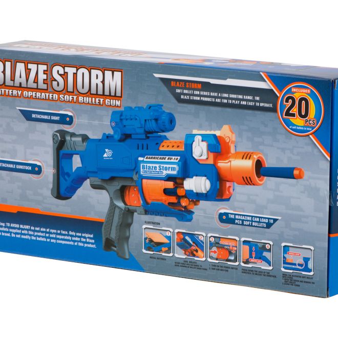 Dětská puška Blaze Storm NERF se zaměřovačem a 20 šípy