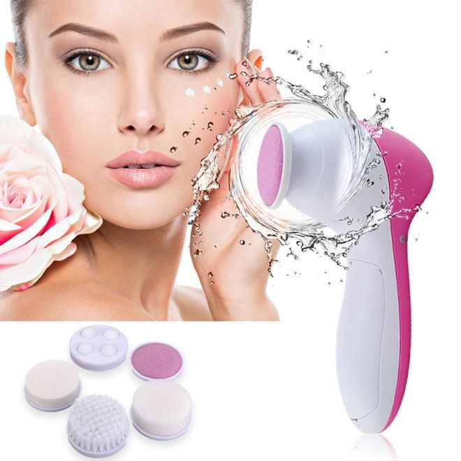 Elektrický masážní kartáček na čištění obličeje 4v1