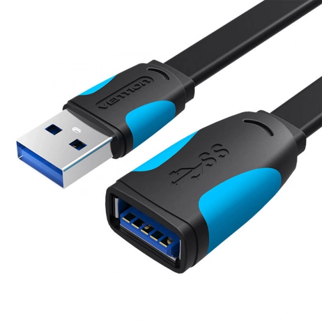 Plochý prodlužovač USB 3.0 Vention VAS-A13-B100 1m černý