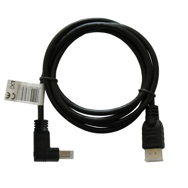 Úhlový kabel HDMI zlatý v1.4 3D, 4Kx2K, 1,5 m, CL-04