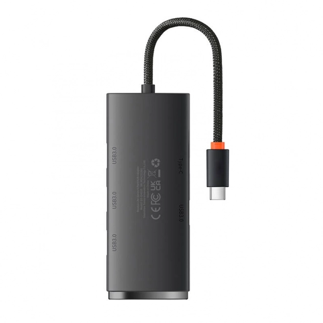 Rozbočovač řady Baseus Lite 4v1 USB-C na 4x USB 3.0 + USB-C, 25 cm (černý)