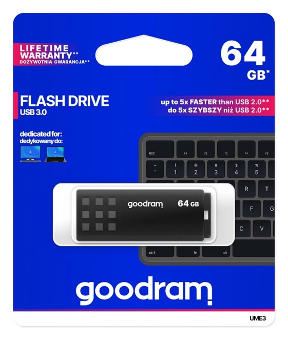 UME3 64GB USB 3.0 Flash disk černý