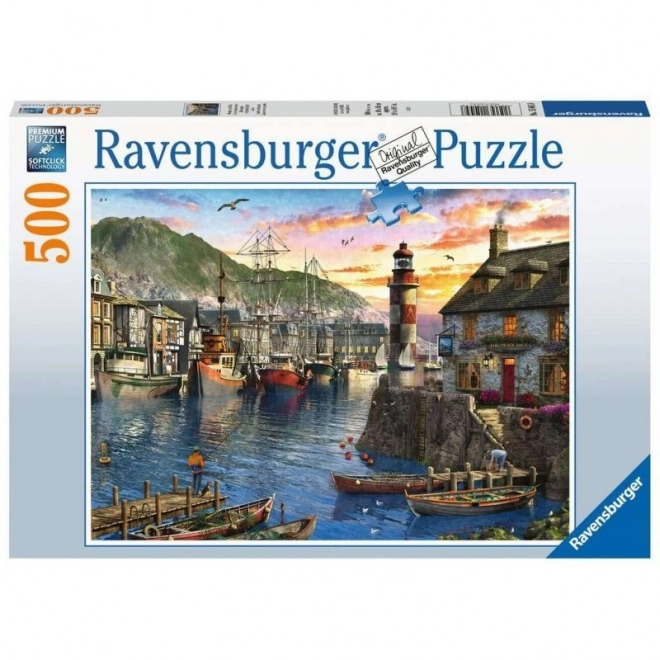 Puzzle 500 prvků Ráno v přístavu