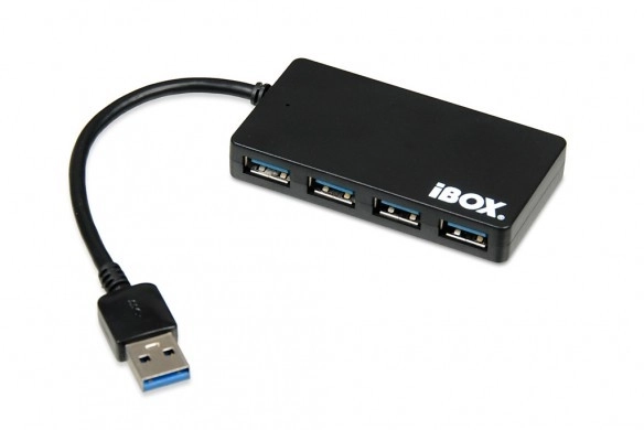 4portový tenký rozbočovač USB 3.0 IUH3F56 Black