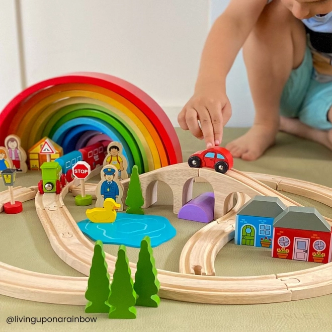 Bigjigs Rail Dřevěná vláčkodráha osmička