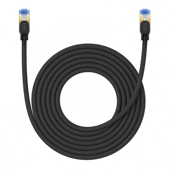 Opletený síťový kabel cat.7 Baseus Ethernet RJ45, 10Gbps, 5m (černý)