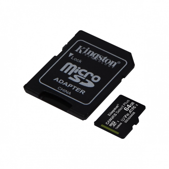 Paměťová karta MicroSD 64GB Canvas Select Plus 100MB/s adaptér