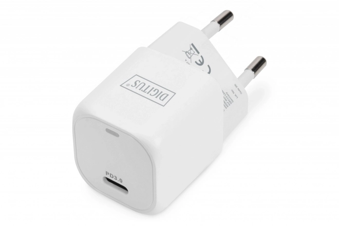 Miniaturní napájecí adaptér 1x USB-C PD 3.0 20W bílý