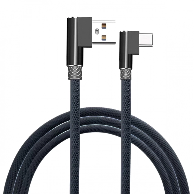 Kabel USB-A - USB-C s úhlem 90°