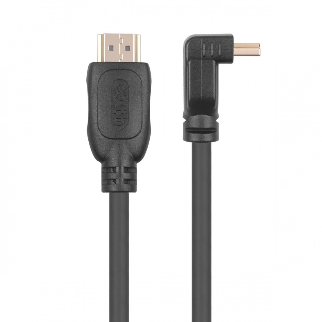 Pozlacený kabel HDMI v 2.0 s délkou 1,8 m s úhlovým připojením