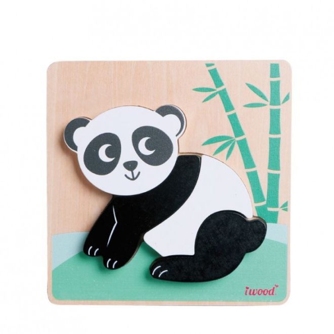 Dřevěné zvířecí puzzle Panda
