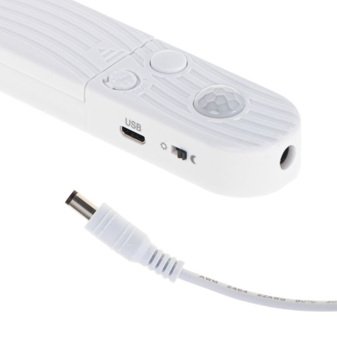 Detektor pohybu USB s bateriovým napájením LED pásek 1M studená bílá