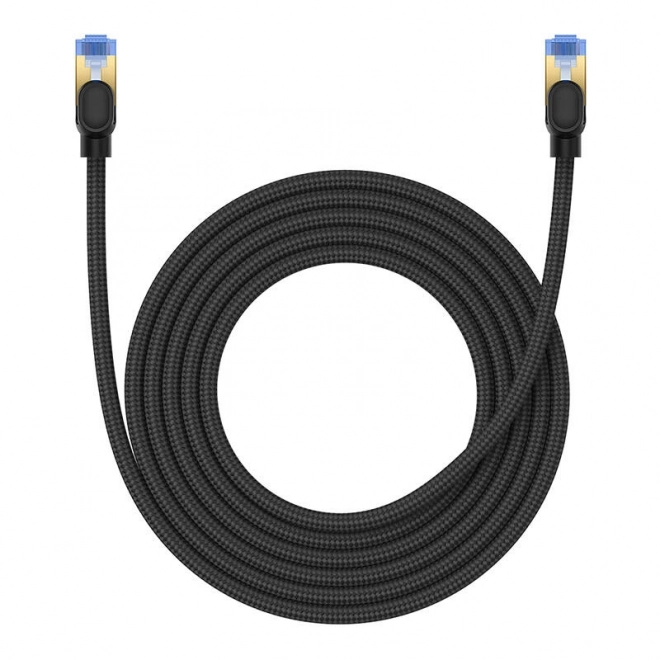 Opletený síťový kabel cat.7 Baseus Ethernet RJ45, 10 Gb/s, 3 m (černý)