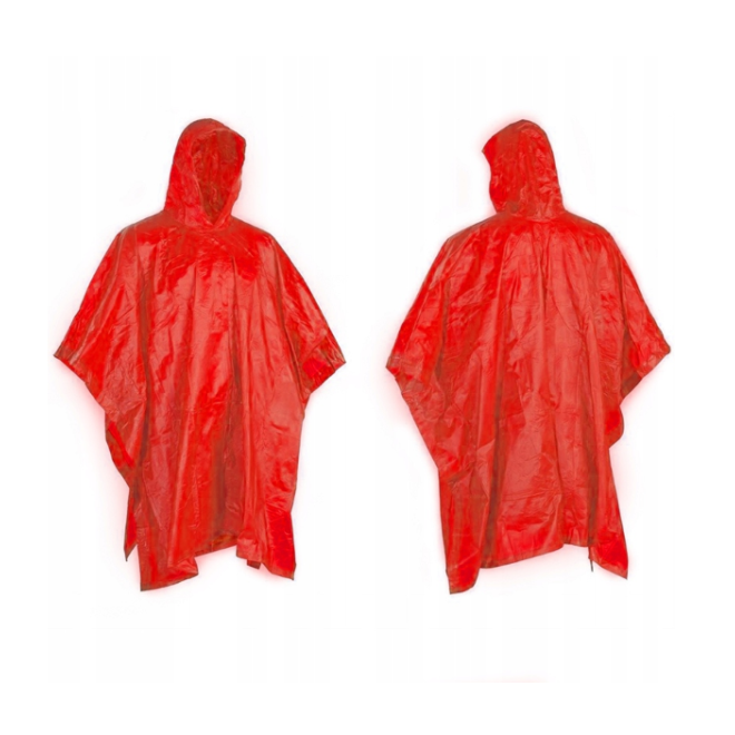 Pláštěnka do deště pro dospělé - červená