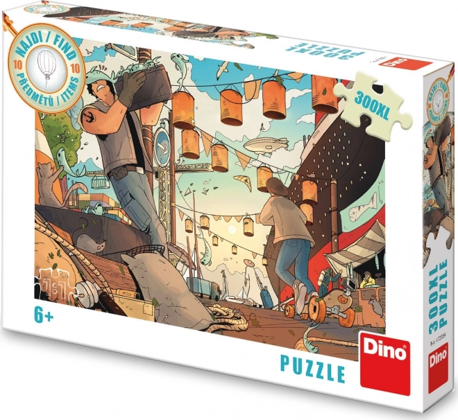 DINO Puzzle Najdi 10 předmětů: Přístav XL 300 dílků